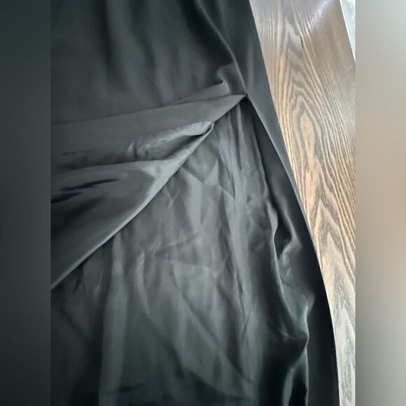 Adrianna Papell Vintage Evening Essentials Black Maxi Skirt size 12 side slit - Picture 9 of 11